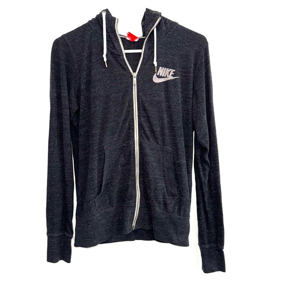 Nike Gym Vintage Full Zip Lightweight Hoodie Size Medium - Picture 1 of 7